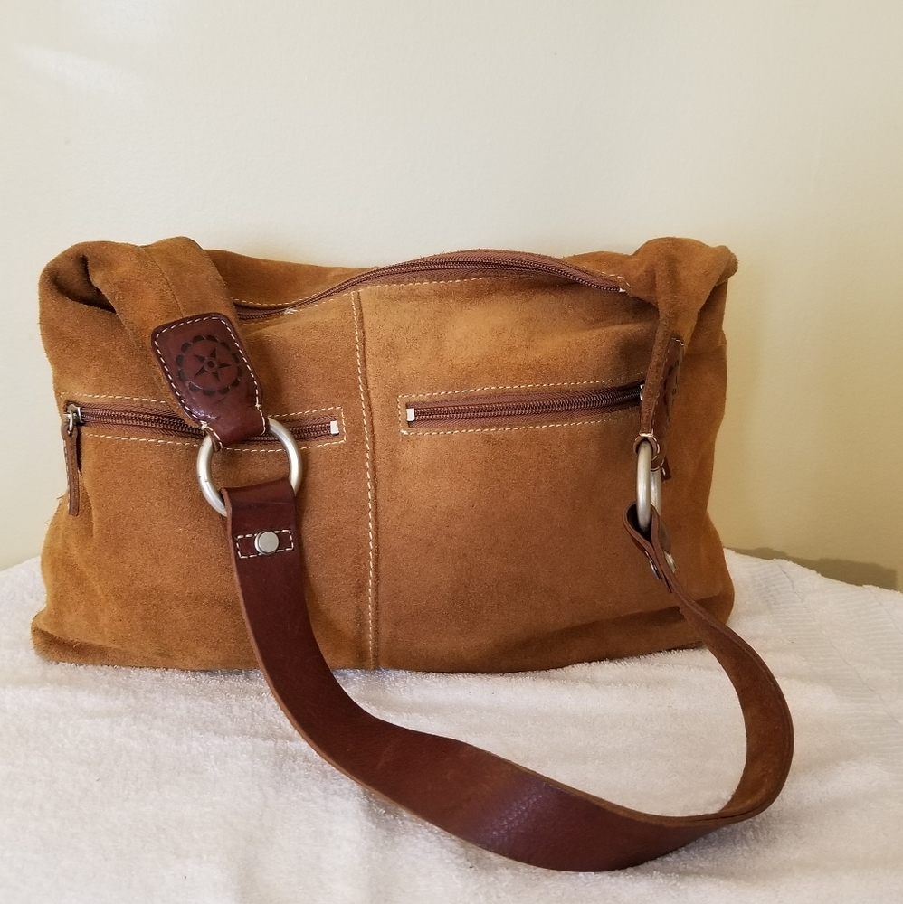 Ellington Large Suede Shoulder Bag